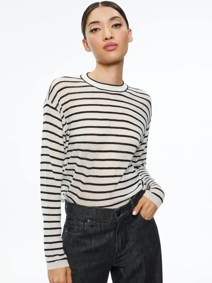 SHAROLYN KNIT CREW NECK TOP